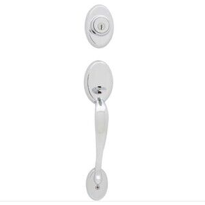 Kwikset Chelsea Single Cylinder Handleset Smartkey Polished Chrome Exterior ONLY